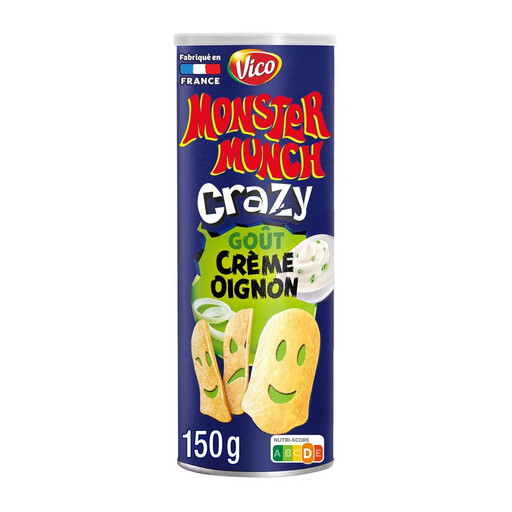 Monster Munch Crazy Cream Onion, 150 g bag