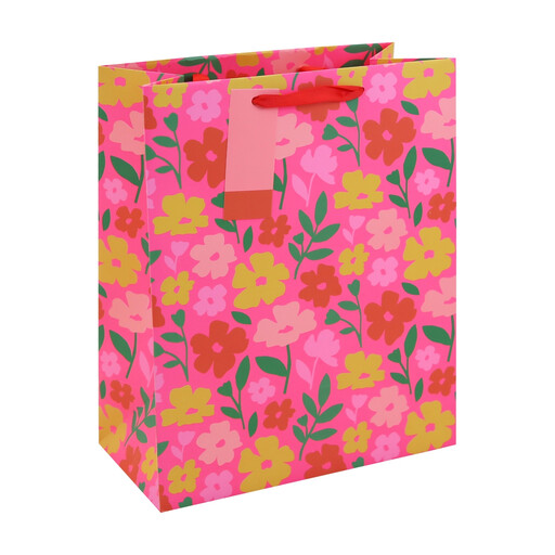 Neon Floral Gift Bag Large
