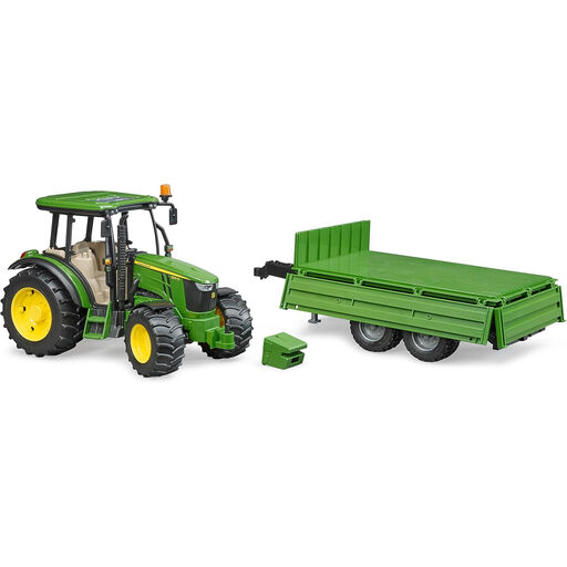 Bruder John Deere 5115M with Side-Panel Trailer