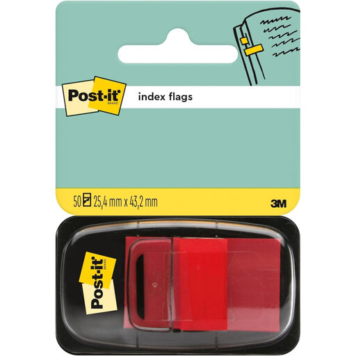 Post-it Flags 680-1 in Rot in einem Spender