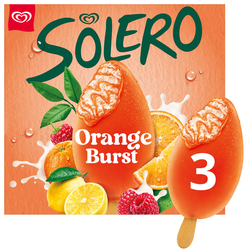Solero Orange Burst Ice Cream Sticks