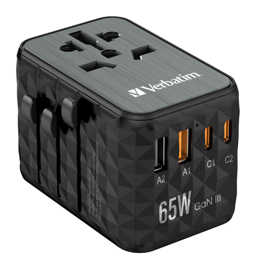 Verbatim UTA-05 65W GaN III Universal Travel Adapter