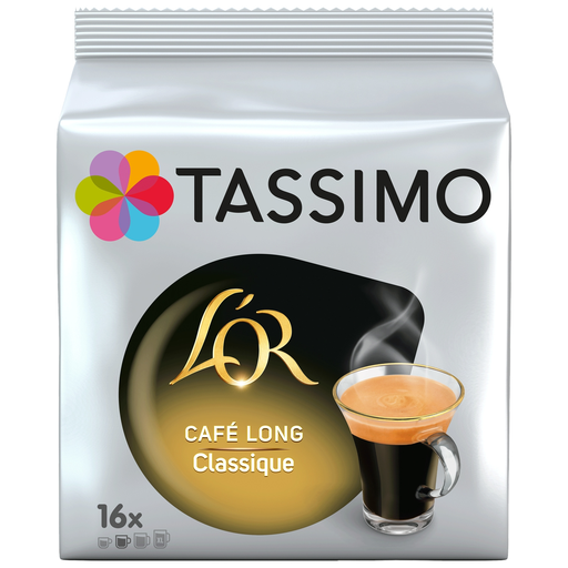 L'OR Classic Long Coffee T Discs for TASSIMO, 16 pods