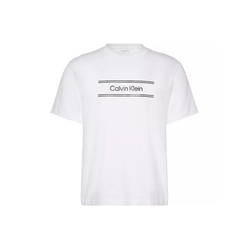 Calvin Klein Men's Ss 20S Eu Spw Stndrd Graphic Tee - Bright White