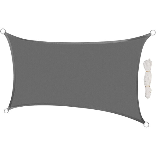 Laneetal Sonnensegel 4x6m aus Polyester in Grau