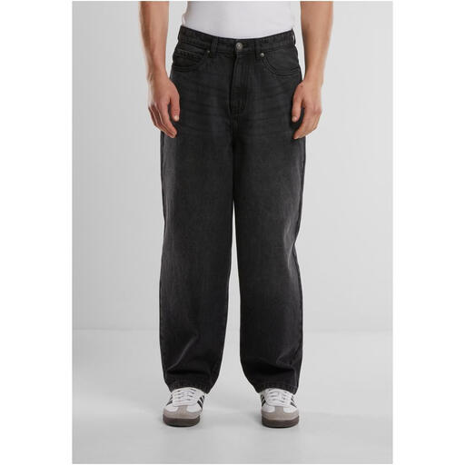 Urban Classics Tapered Heavy Ounce Baggy Jeans black washed