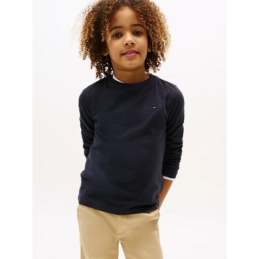 Tommy Hilfiger Boys Basic CN Knit long-sleeved T-shirt