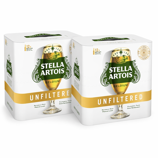 Stella Artois Unfiltered Bottles 12x330ml - 24 Pack