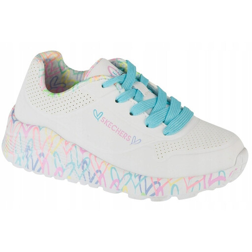 Skechers Girls' Recreational Shoes Uno Lite - White