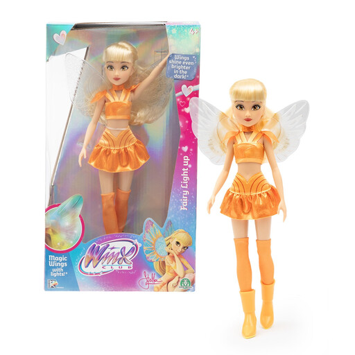 Poupée Winx Club avec Ailes Lumineuses, 26 cm, Modèle Stella