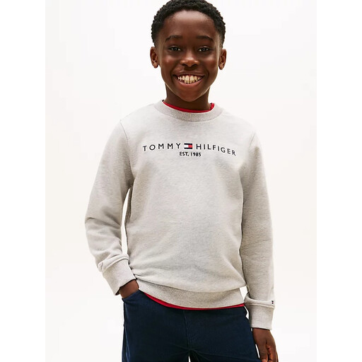 Tommy Hilfiger ESSENTIAL SWEATSHIRT Kids Gender Inclusive Light Grey Heather 8