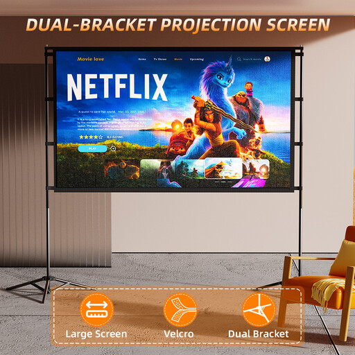 XBJ 72 Inch Portable Projector Screen with Tripod Stand