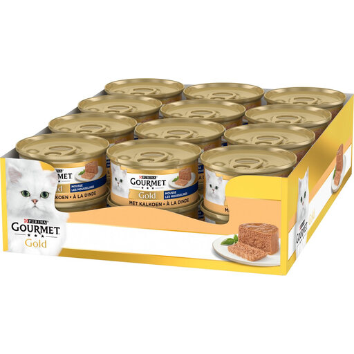 Gourmet Gold Canned Cat Food Turkey 24x85g