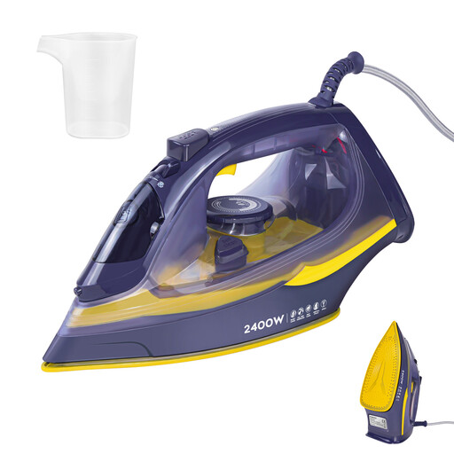 2400 W steam iron with non-stick soleplate