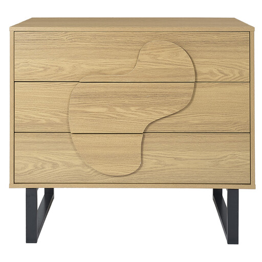 THE HOME DECO FACTORY Commode Calypso MDF et Métal