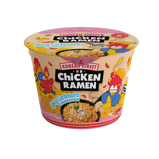 Korean Street Spicy Carbonara & Chicken Flavour Noodle Bowl 106g
