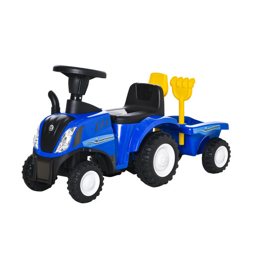 370-173BU HOMCOM Ride-On Tractor Toddler Walker Foot-to-Floor Slider Blue
