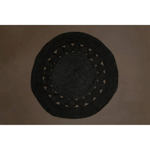 Bosie Rug Demir 100% Jute Round Black D:152cm
