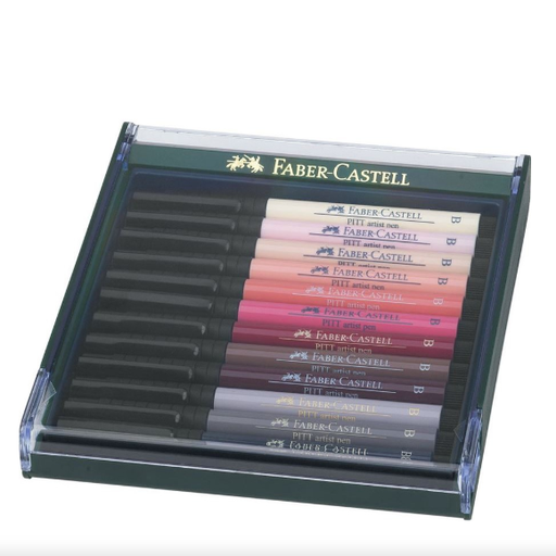 Faber-Castell Pitt Artist Pen brush-tip markers 12 pieces