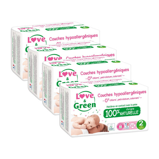 LOVE & GREEN Baby Nappies Size 2 3-6kg