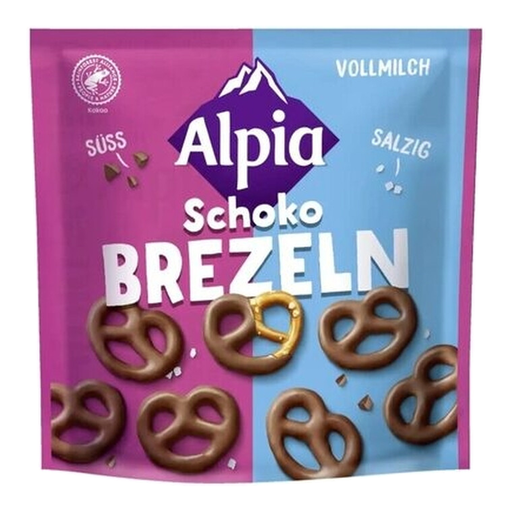 Alpia Salted Pretzels with Milk Chocolate, 140 g