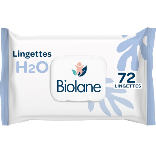 BIOLANE H2O Body & Diaper Cleansing Wipes for Sensitive Skin