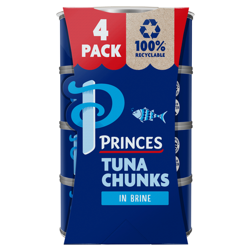 Princes Tuna Chunks in Brine, 4 x 145g