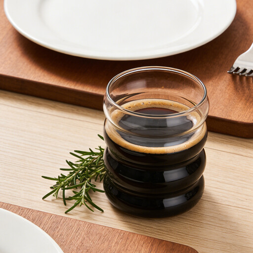 Ju7cer Wave Glass Cup with Straw