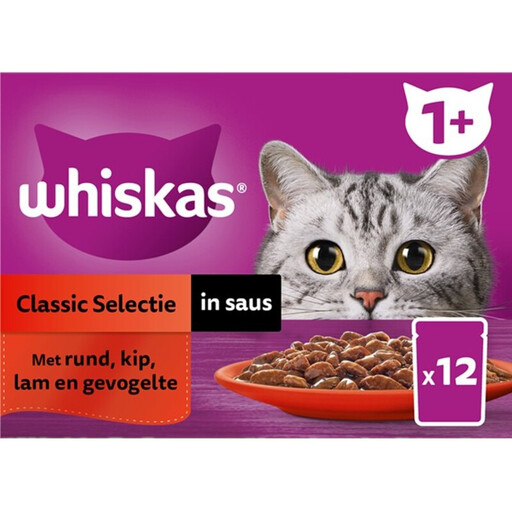 Whiskas Adult Wet Cat 1+ Food Mixed Selection in Sauce 12x85g