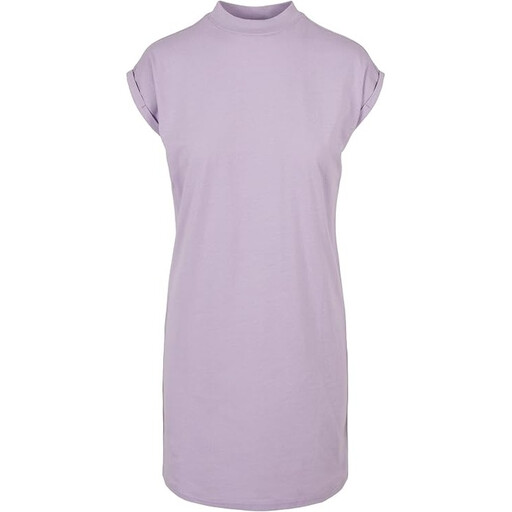 Urban Classics Ladies Turtle Extended Shoulder Dress in lilac