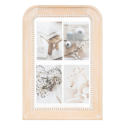 Wooden photo collage frame for four photos