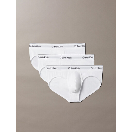 Calvin Klein Hip Brief 3PK 100 3 White Men L