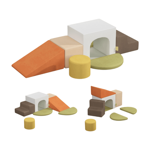 BanaSuper Blocs d'Escalade en Mousse pour Enfants, Jeu de Construction en Mousse XXL, Certifié EN71 & Antidérapant, Jouet Montessori pour Enfants, Housse Lavable pour le Jeu en Intérieur, Ensemble de Jeu Souple pour Bébé (Coloré)