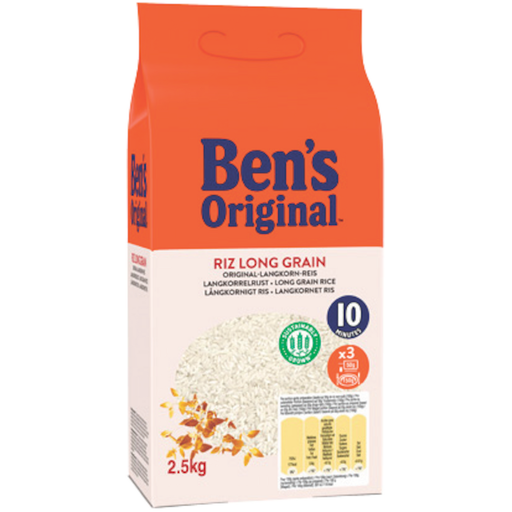 2,5 kg pack of Ben's Original Long Grain Rice