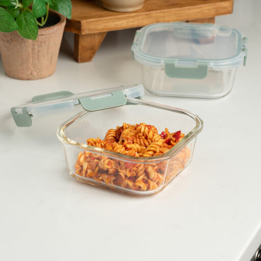 Addis Glass Food Storage Containers, 800ml, Set of 2
