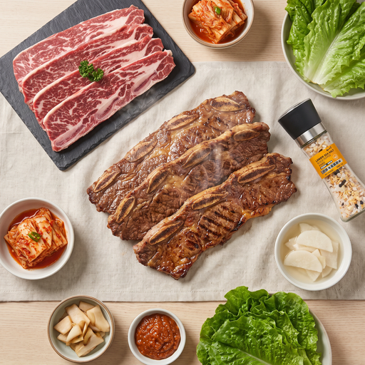 【BBQ】Black Pepper Roasted Cowboy Bones: British Wagyu Beef Short Rib Slices (Bone-in) 500g