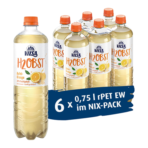 Vilsa H2Obst Orange-Apple Soft Drink 6x0.75L