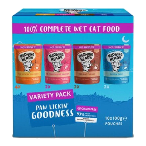 Meowing Heads Variety Pack 10 x 100g