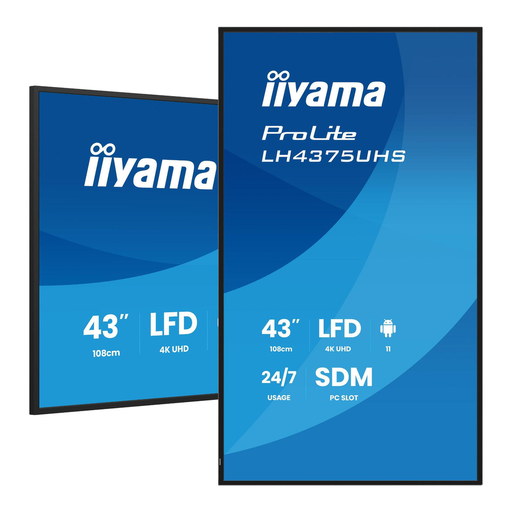 iiyama 43" 4K UHD Professional Digital Signage 24/7 Display