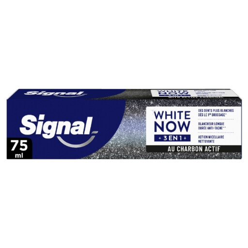 SIGNAL 3in1 White Boost Activated Charcoal Toothpaste Tube 75ml