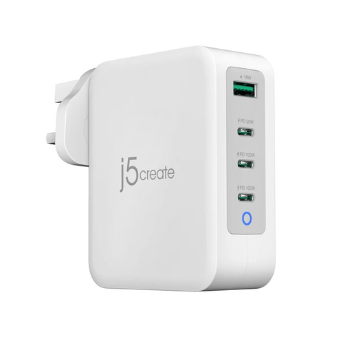 j5create JUP43130F 130W GaN USB-C 4-Port Charger