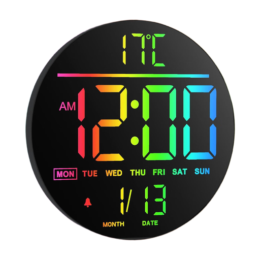 HATITANG PH-10 10" Digital Wall Clock Black