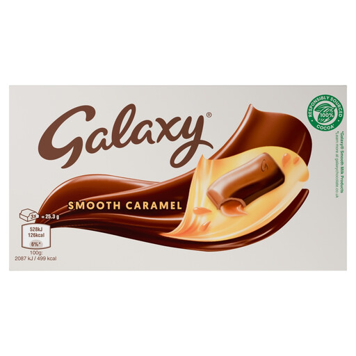 Galaxy Caramel Milk Chocolate Bar Sharing Block 135g