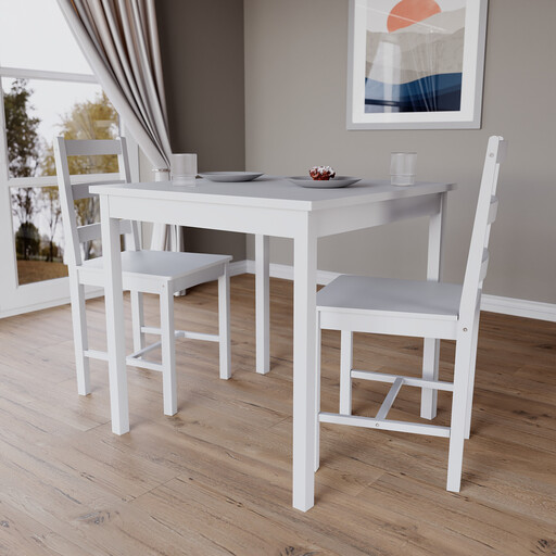 Vida Designs Yorkshire 2 Seater Dining Set, White