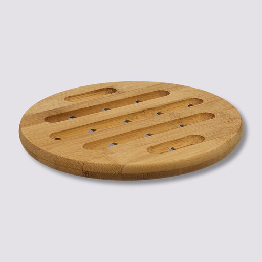 5five Round Bamboo Table Mat, 18 cm, marron