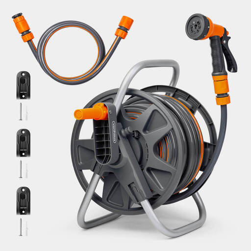 Vonhaus 2in1 Hose Reel with 25m Hose