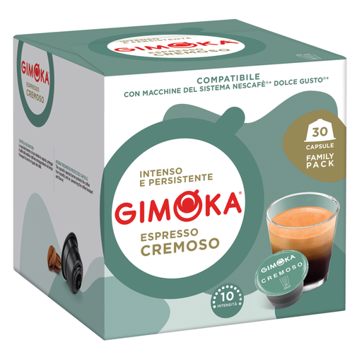 GIMOKA Espresso Cremoso，30 粒兼容 Dolce Gusto 的咖啡胶囊