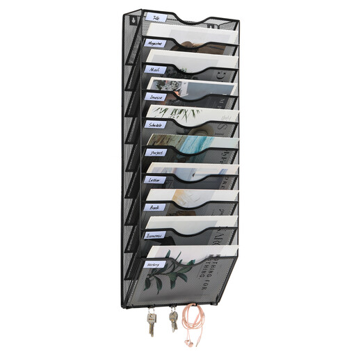 EasyPAG Senhoglb 10 Tier A4 Mesh Wall Pocket File Holder