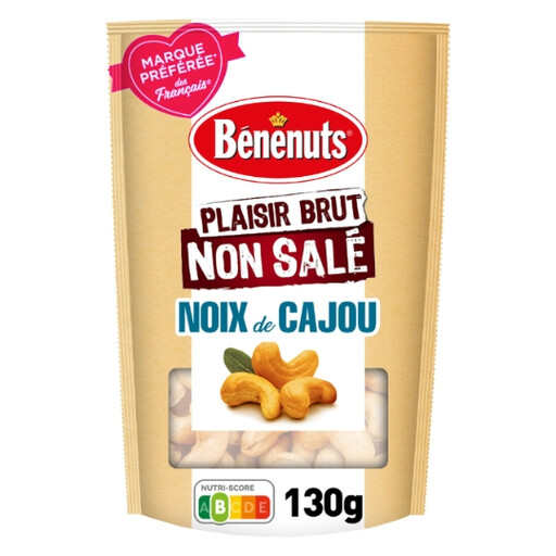 BENENUTS unsalted cashew nuts, 130 g