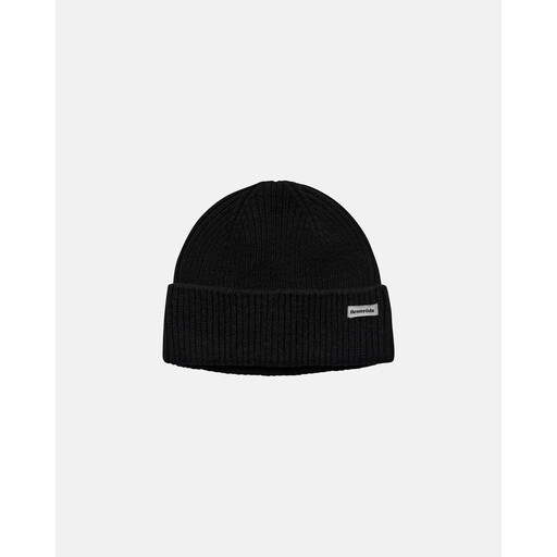 Rester?ds Wool Beanie - Warm Knitted Cap, Black, One Size